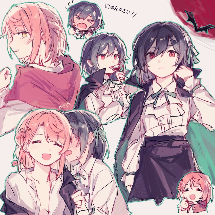 uehara ayumu and mifune shioriko (love live! and 1 more) drawn by azhi_nagi