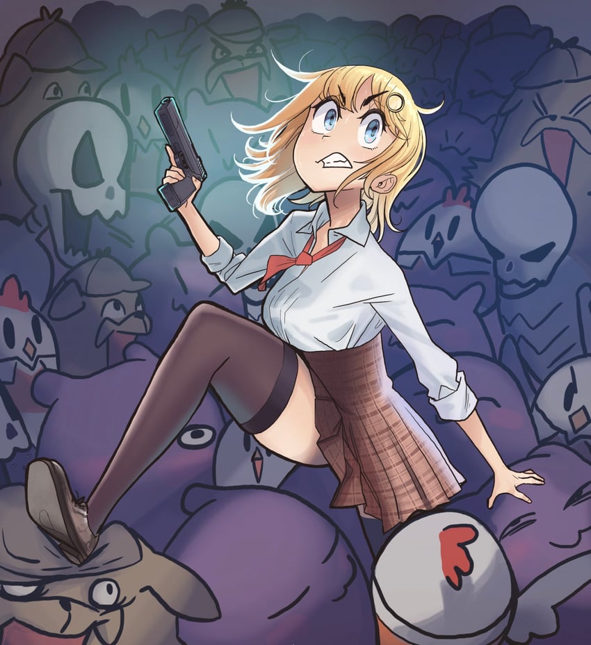 watson amelia, takodachi, bubba, kfp employee, and deadbeat (hololive and 2 more) drawn by zedd_(zedgawr)