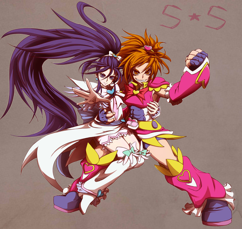 hyuuga saki, mishou mai, cure bloom, and cure egret (precure and 1 more) drawn by n-70