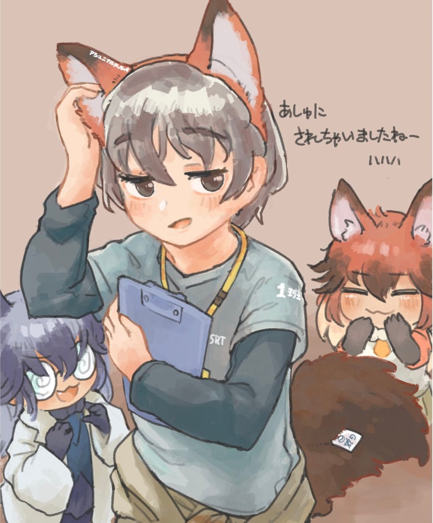 silver fox and red fox (original and 1 more) drawn by toki_reatle