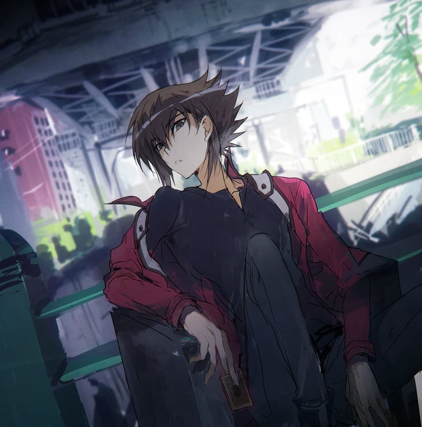 yuki judai (yu-gi-oh! and 1 more) drawn by moribuden
