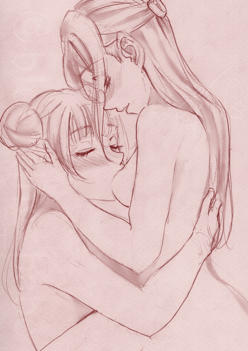 tsushima yoshiko and sakurauchi riko (love live! and 1 more) drawn by shiga_hanabebu