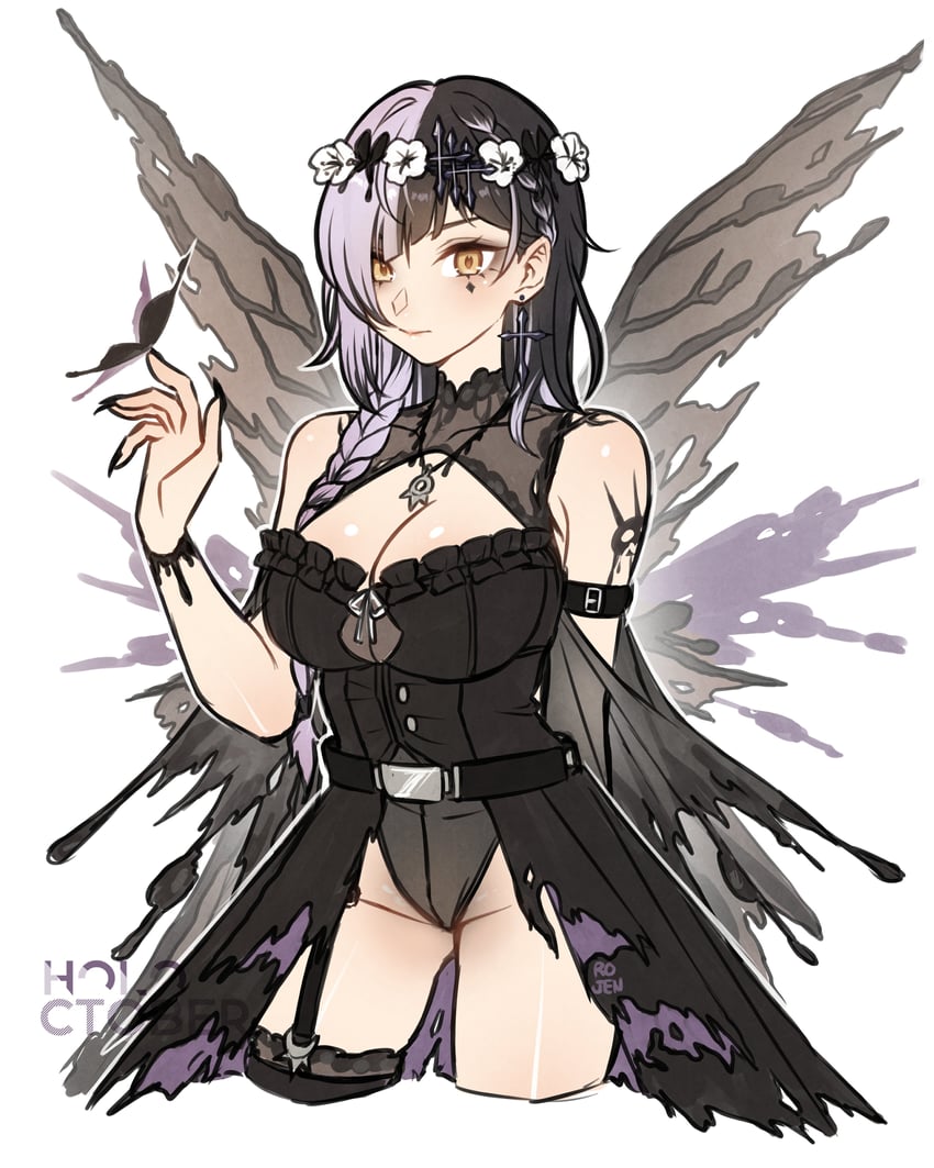 shiori novella (hololive and 1 more) drawn by rojen