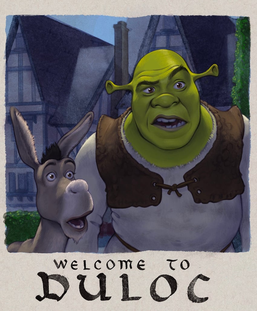 shrek and donkey (shrek and 1 more) drawn by jenna_drawing