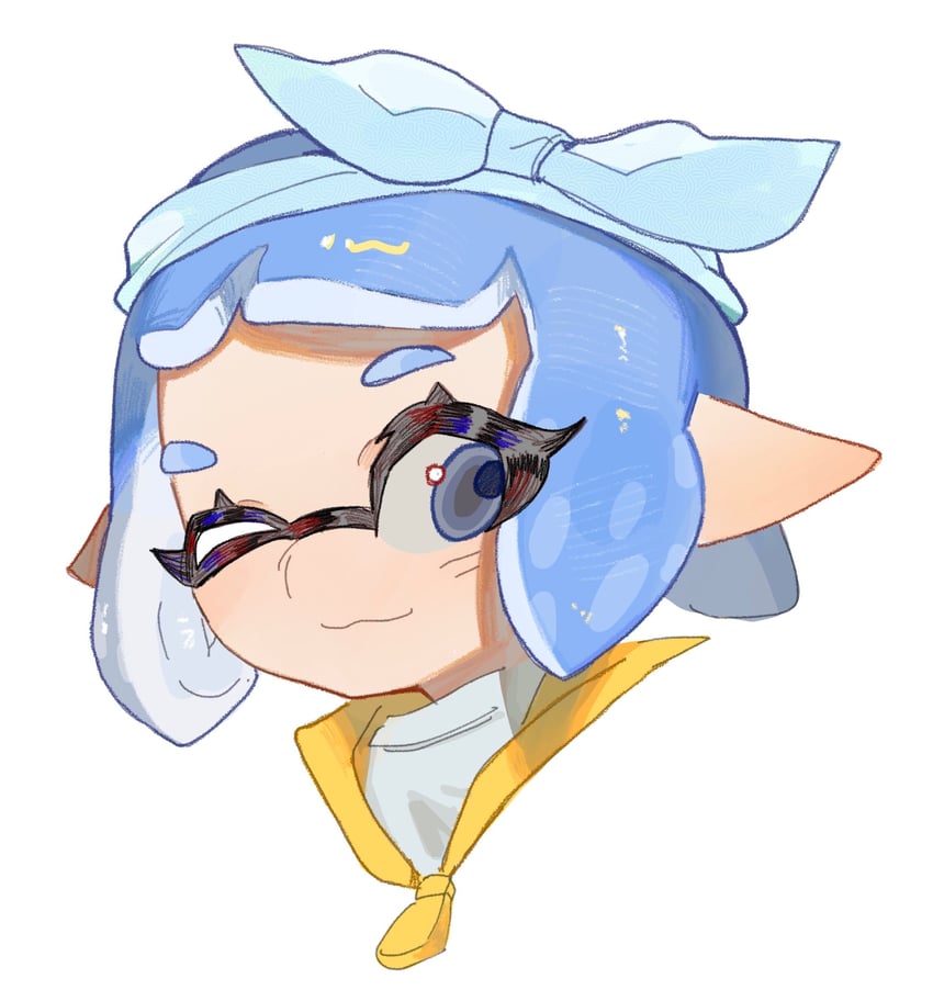 inkling player character and inkling girl (splatoon and 1 more) drawn by redbeanpie0