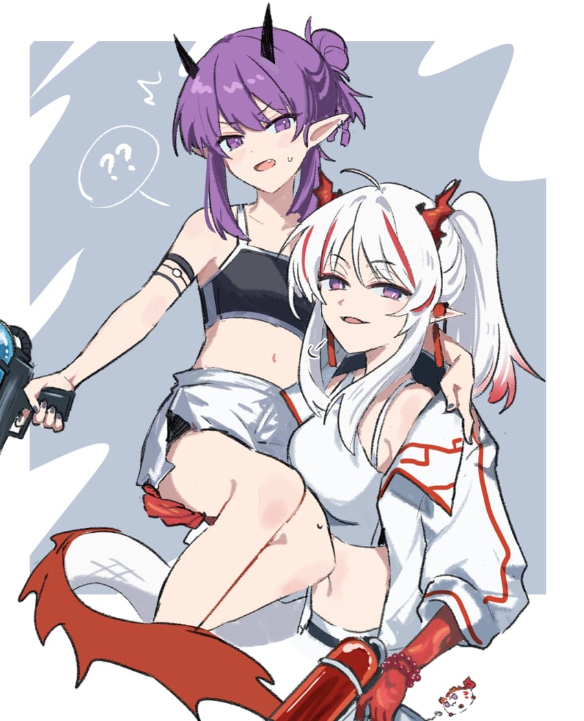 nian, lava, and lava the purgatory (arknights) drawn by mabing