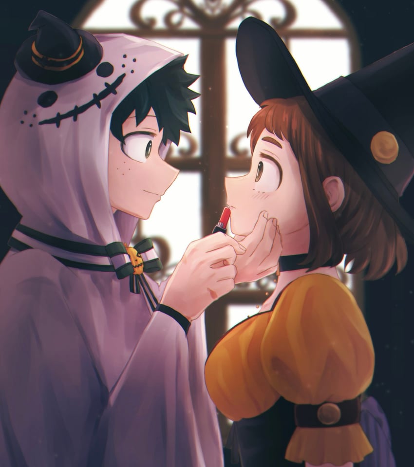 midoriya izuku and uraraka ochaco (boku no hero academia) drawn by tooshiro10