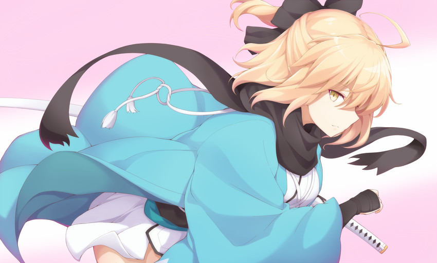 okita souji (fate and 1 more) drawn by jampen