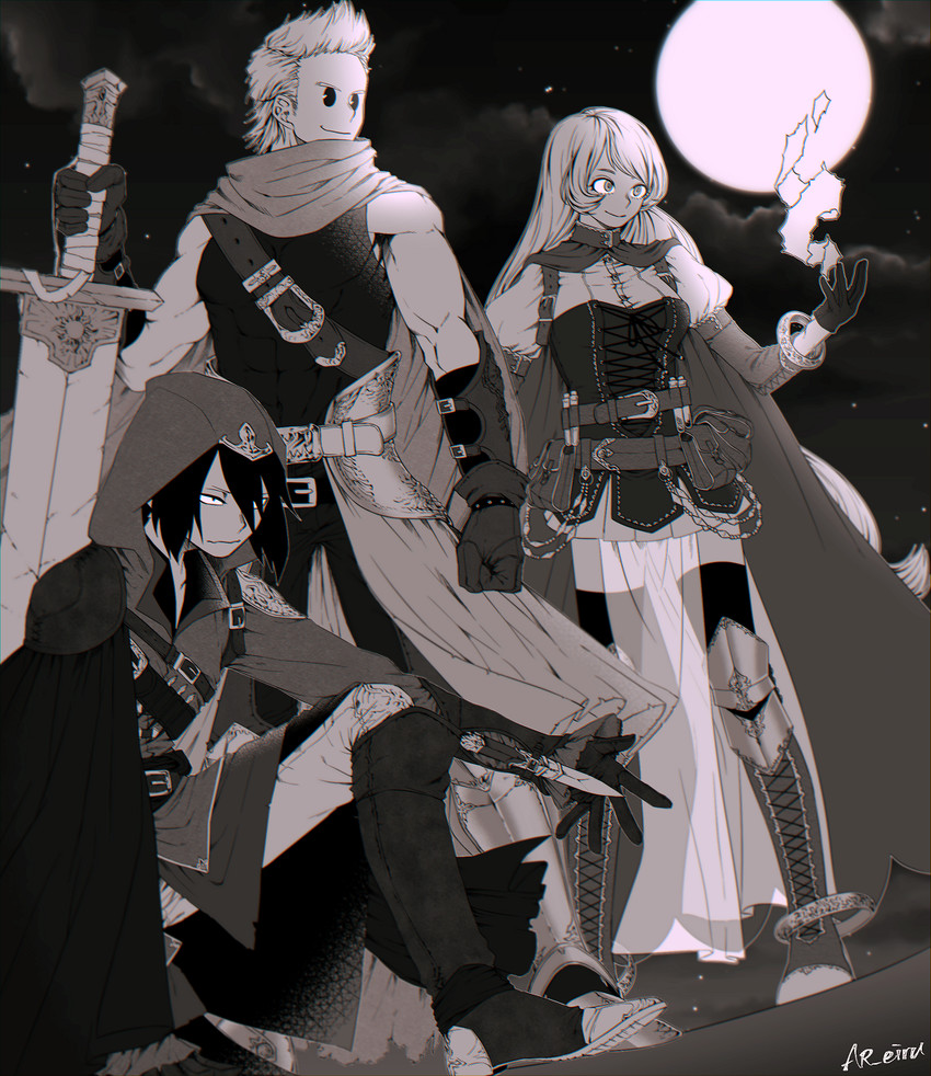 hado nejire, togata mirio, and amajiki tamaki (boku no hero academia) drawn by ar_eiru