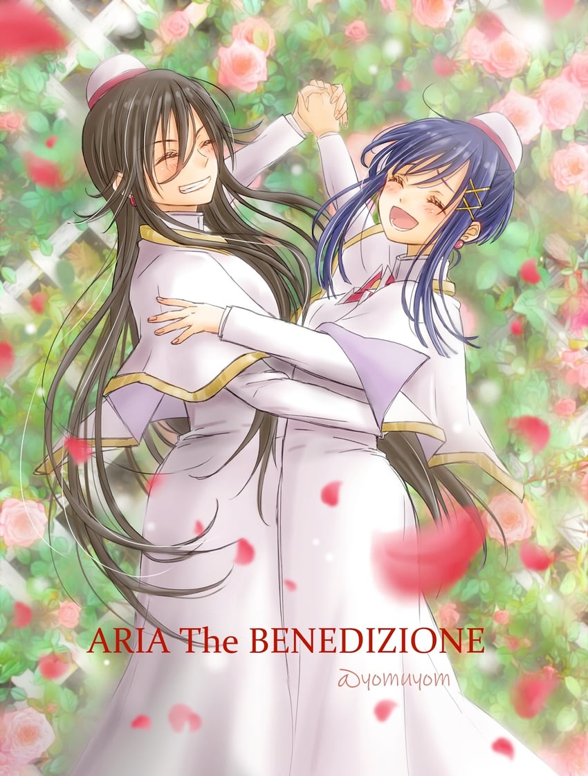 aika granzchesta and akira ferrari (aria) drawn by miyano_(yomuyom)