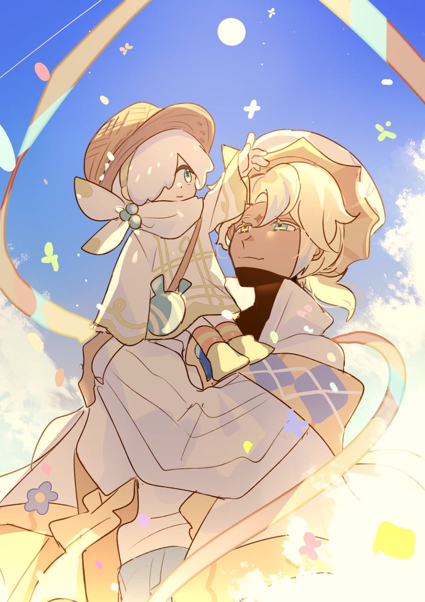 pure vanilla cookie and wizard cookie (cookie run and 1 more) drawn by suikaels