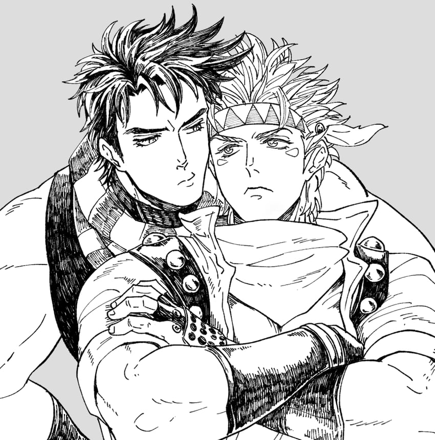 joseph joestar and caesar anthonio zeppeli (jojo no kimyou na bouken and 1 more) drawn by muto_(sskm666)