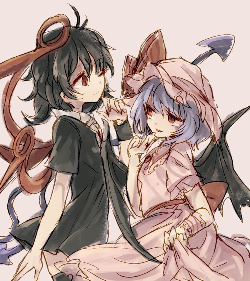 remilia scarlet and houjuu nue (touhou) drawn by hisona_(suaritesumi)
