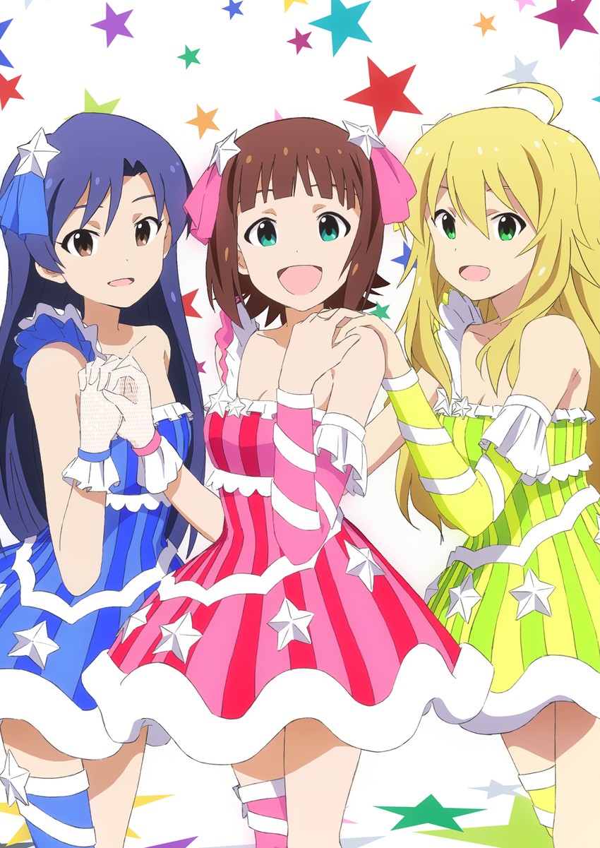 hoshii miki, kisaragi chihaya, and amami haruka (idolmaster) drawn by taku1122