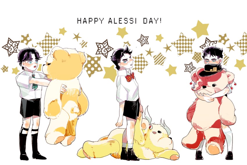 joseph joestar, kujo jotaro, dio brando, caesar anthonio zeppeli, kakyoin noriaki, and 1 more (jojo no kimyou na bouken and 3 more) drawn by 60_(klioo1)