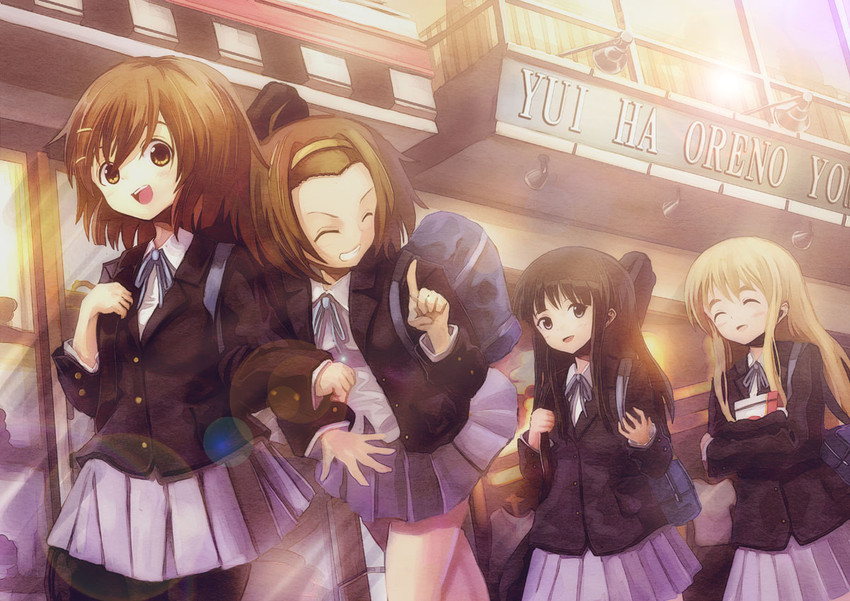 akiyama mio, hirasawa yui, tainaka ritsu, and kotobuki tsumugi (k-on!) drawn by hyuuga_azuri