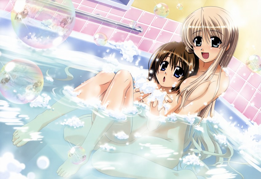 yagami hayate and lily-strosek (lyrical nanoha and 5 more) drawn by shinozaki_akira