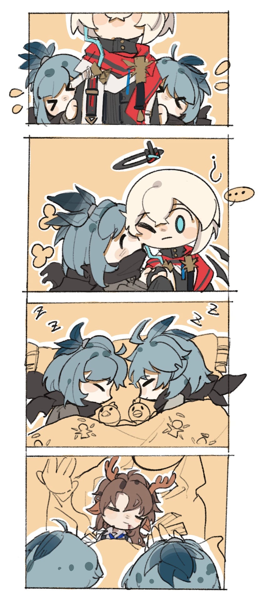 executor, executor the ex foedere, estara, erendel, and clement dubois (arknights) drawn by shiyeluya