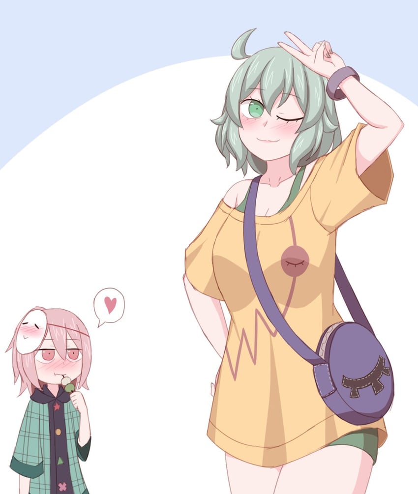 komeiji koishi and hata no kokoro (touhou) drawn by kiryuu_soma
