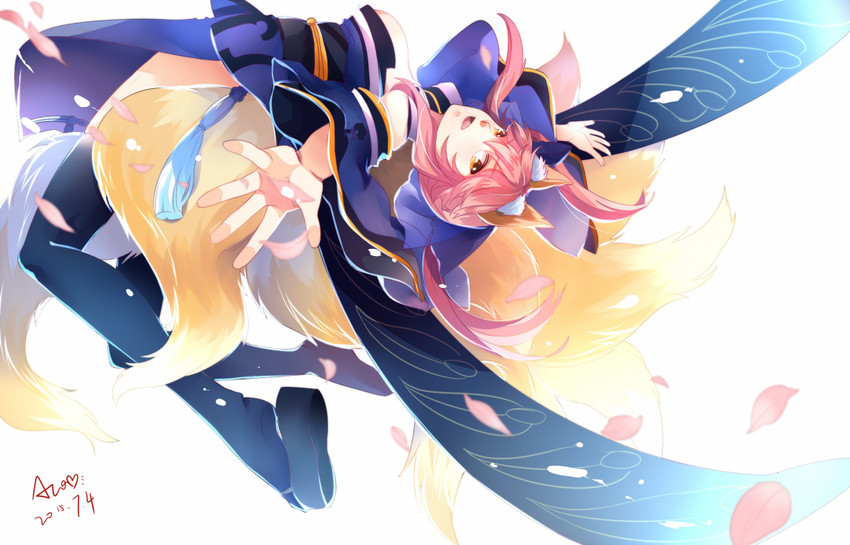 tamamo and tamamo no mae (fate and 1 more) drawn by puyue