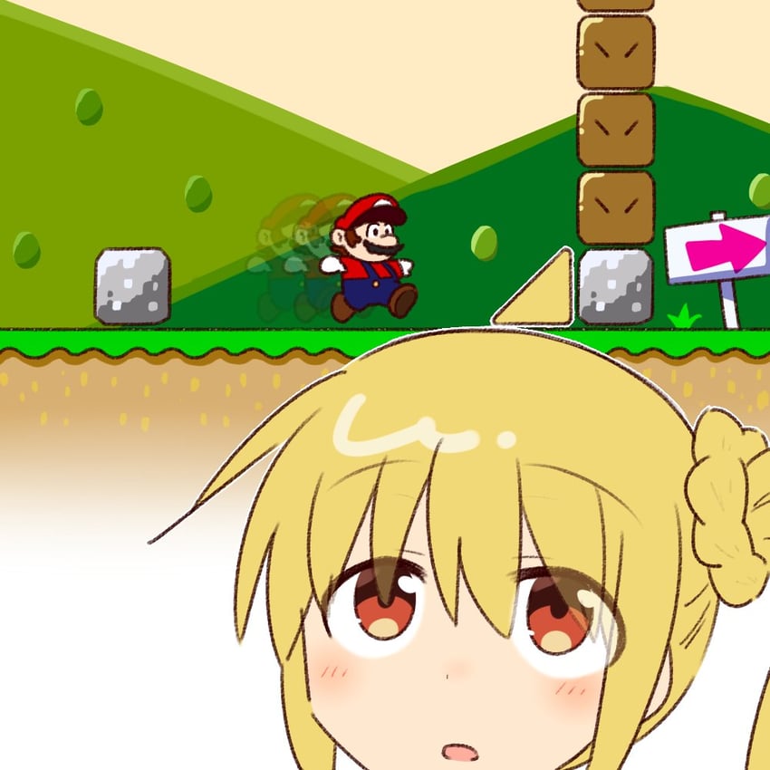 ijichi nijika and mario (mario and 2 more) drawn by umino-maguro
