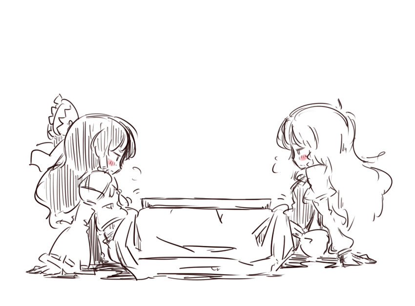 hakurei reimu and kirisame marisa (touhou) drawn by sonson_(eleven)