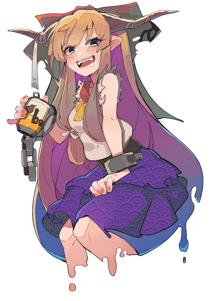 ibuki suika (touhou) drawn by lyu
