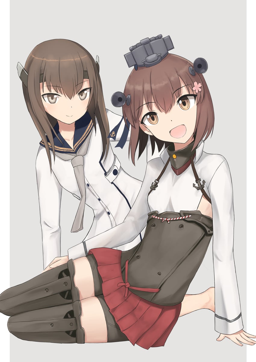 yukikaze, taihou, and yukikaze kai ni (kantai collection) drawn by yuki_4040