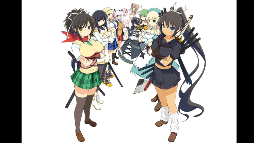 asuka, ikaruga, hibari, hikage, homura, and 5 more (senran kagura and 1 more) drawn by yaegashi_nan