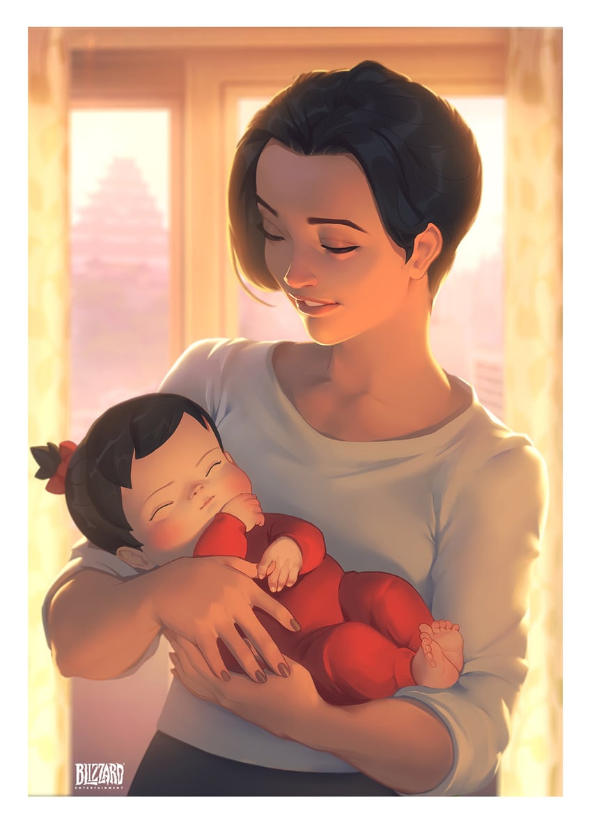 kiriko and yamagami asa (overwatch and 2 more) drawn by will_murai