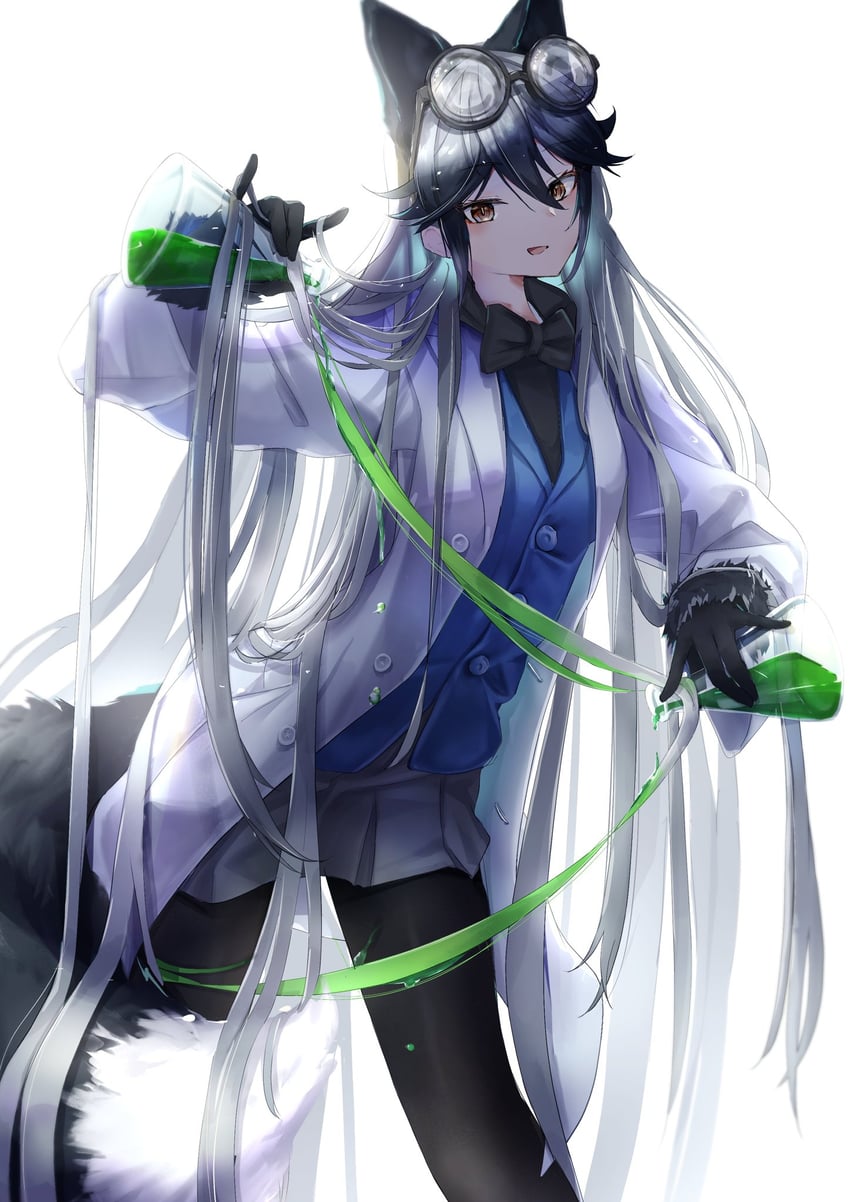 silver fox (kemono friends and 1 more) drawn by koshou_(g_ro_dorannna)