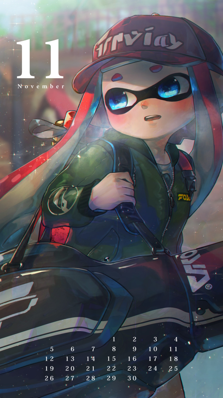 inkling player character and inkling girl (splatoon and 1 more) drawn by kashu_(hizake)