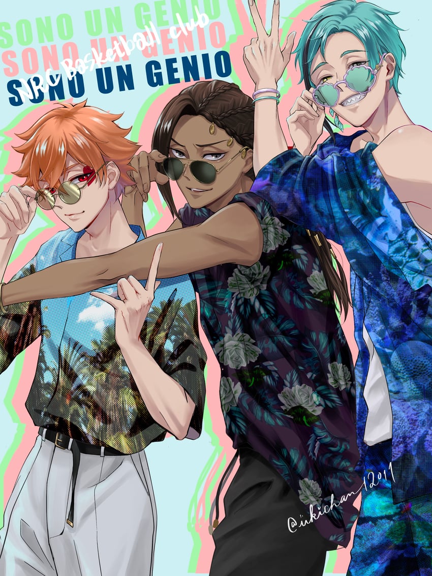 floyd leech, ace trappola, jamil viper, and vil schoenheit (twisted wonderland) drawn by ukichan12011