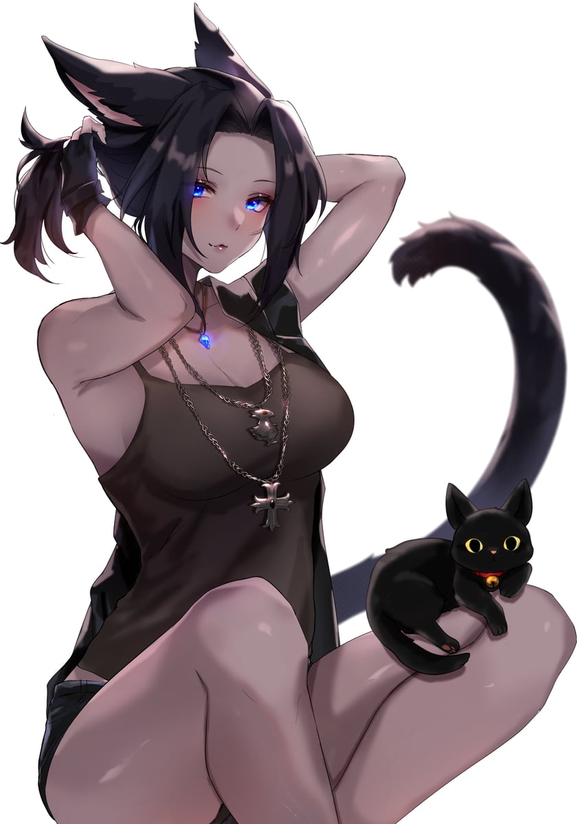 warrior of light and midd night (final fantasy and 1 more) drawn by aira_saunar