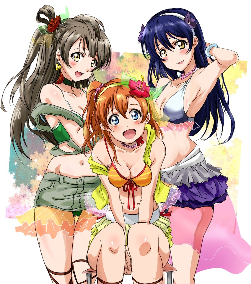 sonoda umi, minami kotori, and kosaka honoka (love live! and 1 more) drawn by shogo_(4274732)