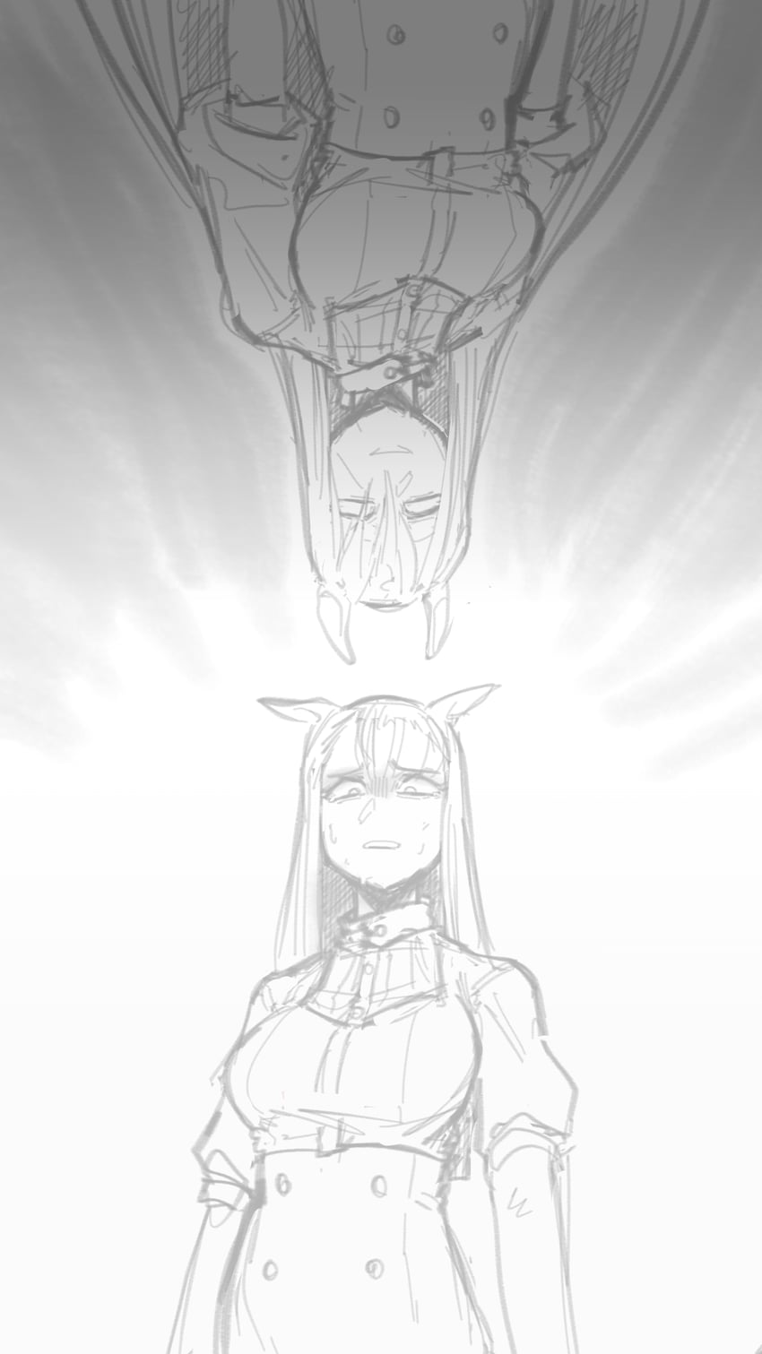 superstitional realism and a mysterious figure (horse race tests) drawn by mir_(miryumiya)