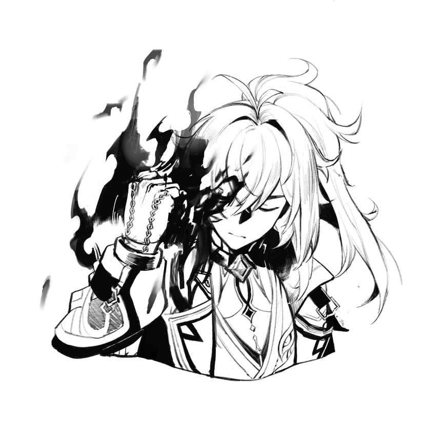 diluc (genshin impact) drawn by 0723_yuan_shang_fuhuo_ban