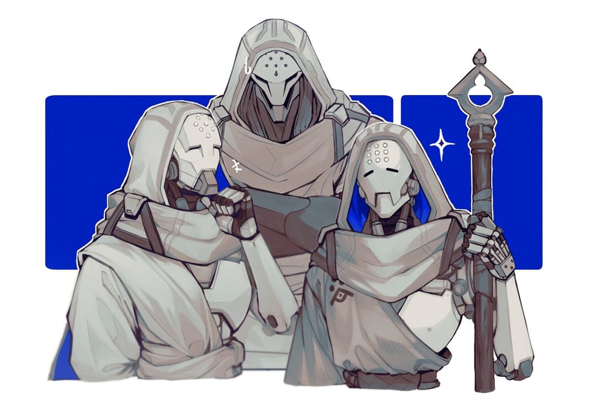 zenyatta, ramattra, and mondatta (overwatch and 1 more) drawn by 47_lall
