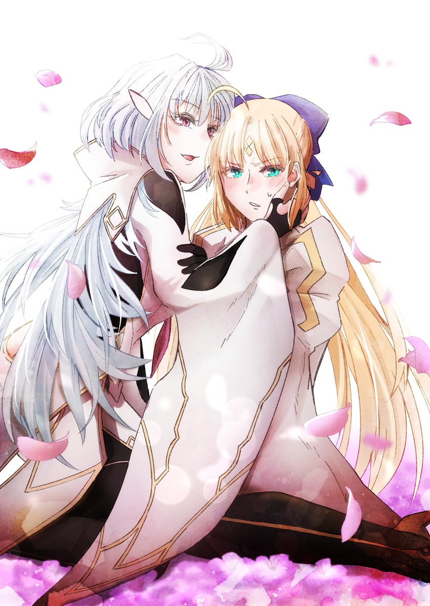 artoria pendragon, artoria caster, and merlin (fate and 3 more) drawn by yamano_udumi