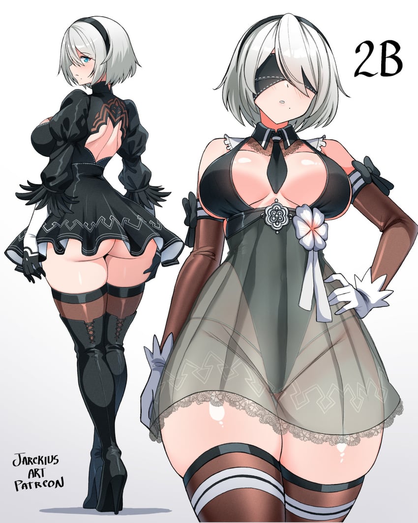 2b (nier and 1 more) drawn by jarckius