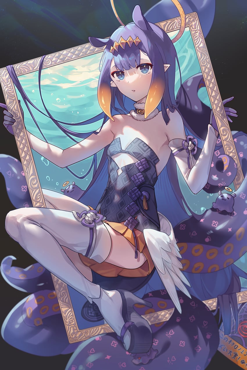 ninomae ina'nis and takodachi (hololive and 1 more) drawn by az_(zero_glvimayhop)