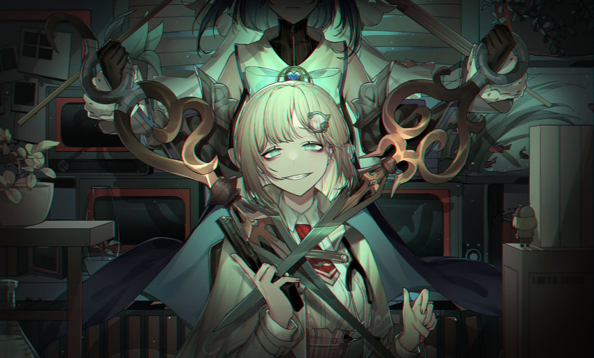 ouro kronii, watson amelia, and smol ame (hololive and 1 more) drawn by ysoroth