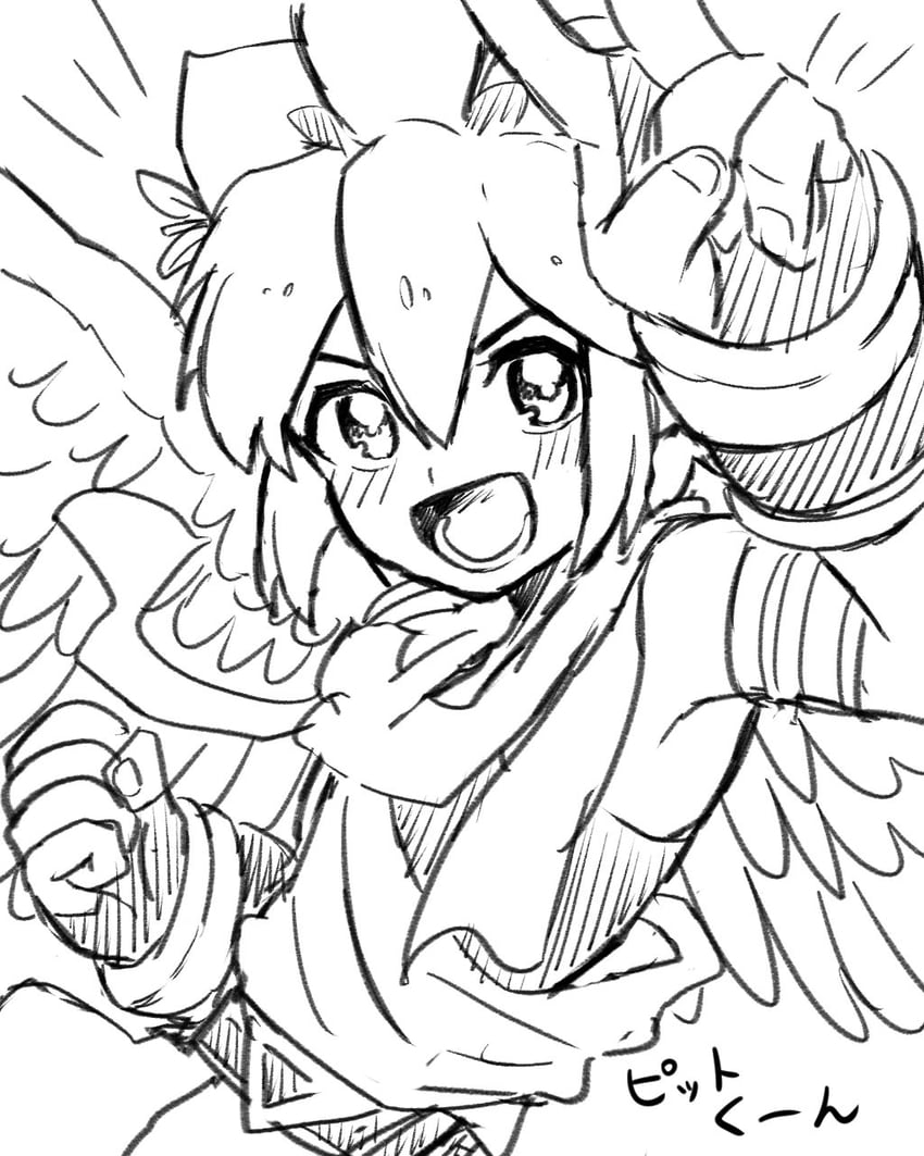 pit (kid icarus and 1 more) drawn by waffuum