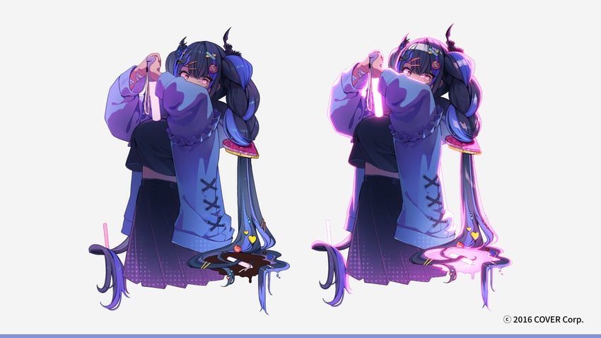 nerissa ravencroft (hololive and 1 more) drawn by happyongdal