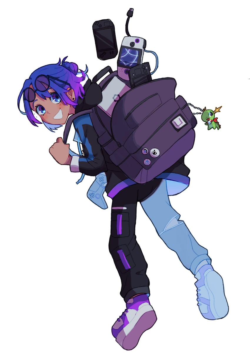 konqi and ametrine (os-tan and 4 more) drawn by poulpi