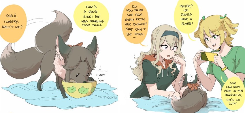 saijou claudine, tendou maya, and daiba nana (shoujo kageki revue starlight) drawn by ticcy