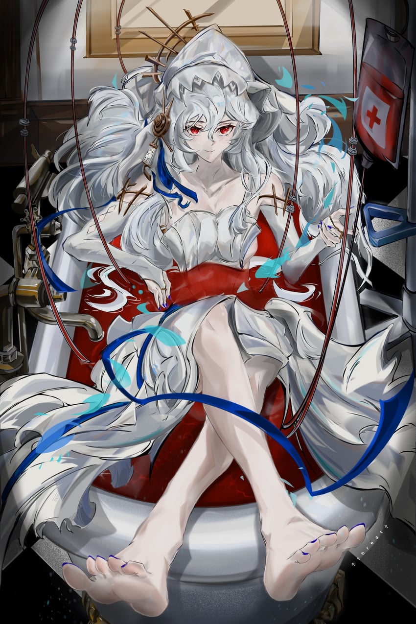 specter and specter the unchained (arknights and 1 more) drawn by threat_(pixiv58804205)