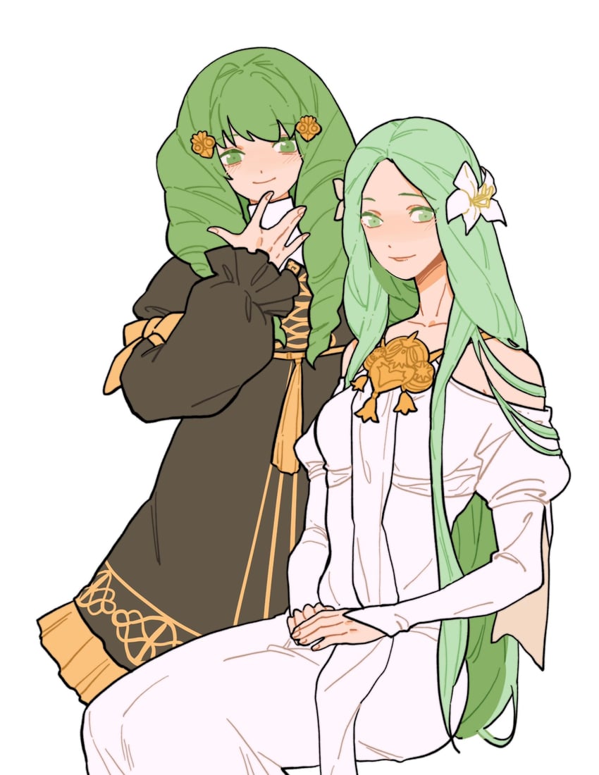 rhea and flayn (fire emblem and 1 more) drawn by julianlynnnn