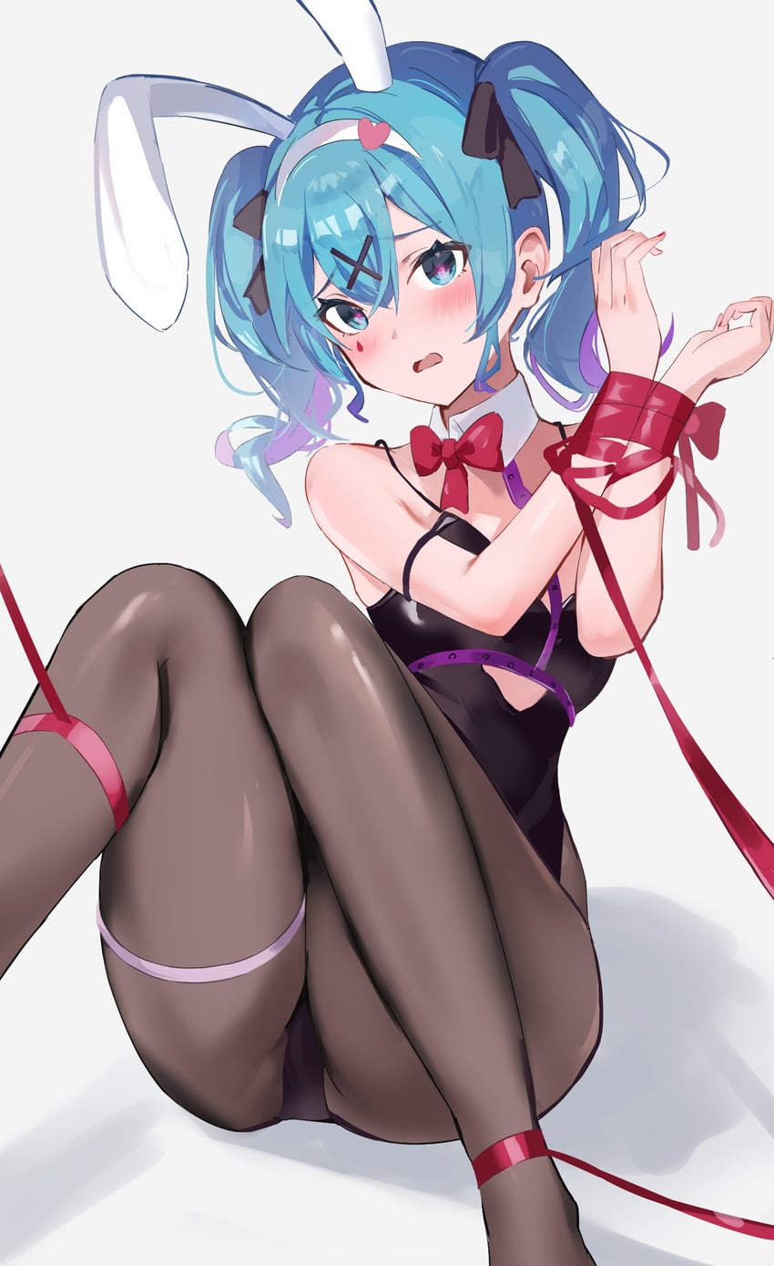 hatsune miku (vocaloid and 1 more) drawn by daminminmin