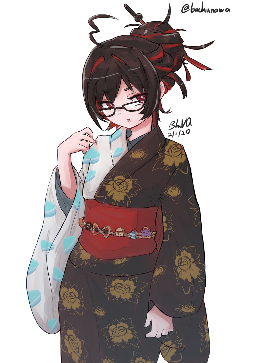takodachi, bloop, bubba, death-sensei, kotori, and 1 more (hololive and 1 more) drawn by bachunawa
